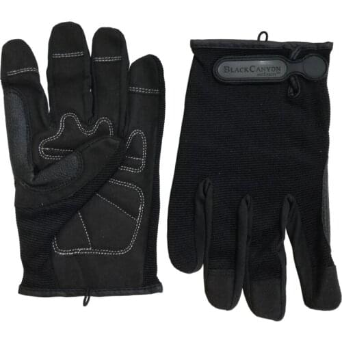 Anti Vibration Breathable Synthetic Leather With Padded Palm Hand Protective Mechanical Work Gloves For Men