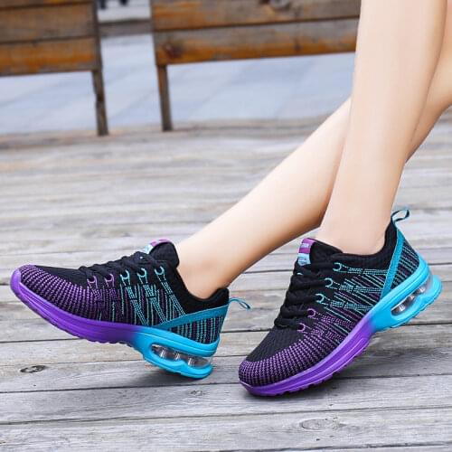 Women Sneakers Air Sole Athletic Running Shoes Lace-up Breathable Jogging Shoes Leisure Outdoor Sneakers zapatillas de deporte