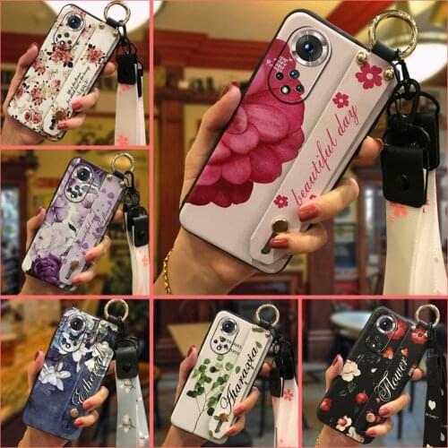 For Woman Shockproof Phone Case For Huawei Honor50 Wrist Strap Anti-dust Fashion Design Original
