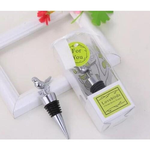 10pcs Little bird wine stopper Wedding wedding gift wedding supplies Love bird wine stopper