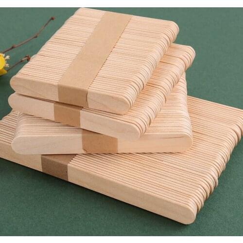 20/50 Pcs Set Wood Ice Cream Sticks Popsicle Sticks Natural Wooden Pop Popsicle Wooden Craft Stick Popsicle Accessories