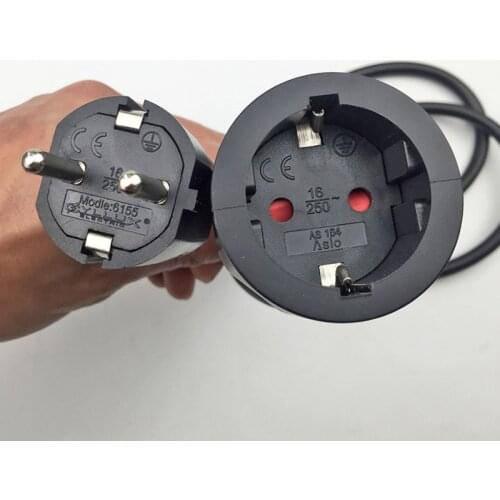 250V 16A European/German Standard Socket And Plug Power Line 3*1.5 MM Cable Extension Cord Socket