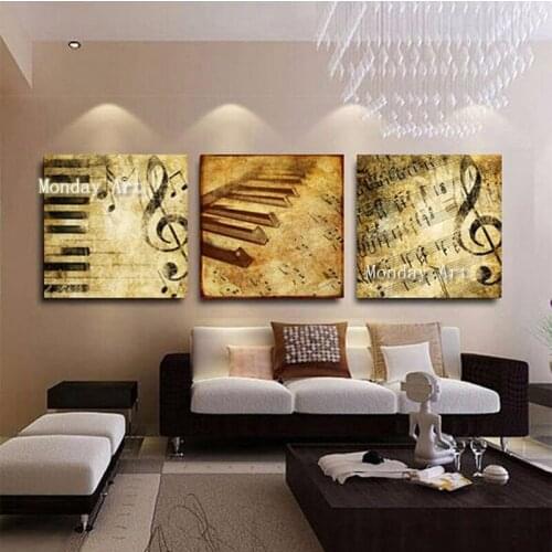 3 panels vintage gold oil painting handpainted still life painting art modern canvas painting wall art picture for living room