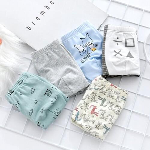 5 Pcs/lot Cartoon boys underwear cotton soft breathable Children Shorts Panties for kids baby boy Teenage cute Panties