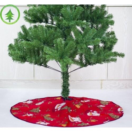 60/90cm Santa Claus Printed Christmas Tree Skirt Christmas Tree Carpet Bottom Decoration Floor Mat Xmas Party Tappeto Natale