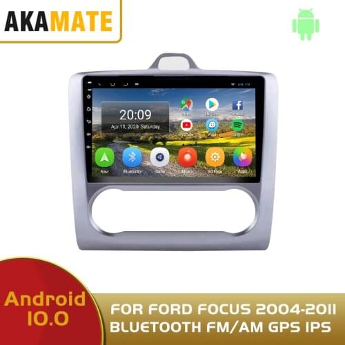 Android10 2Din Car Radio Touch Screen 16G Multimedia Player GPS Bluetooth IPS FM/AM Carplay Car Audio For Ford Focus 2004-2011