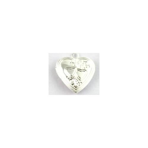 FREE SHIPPING 150PCS Double Heart SP Locket Pendant 20mm #20409