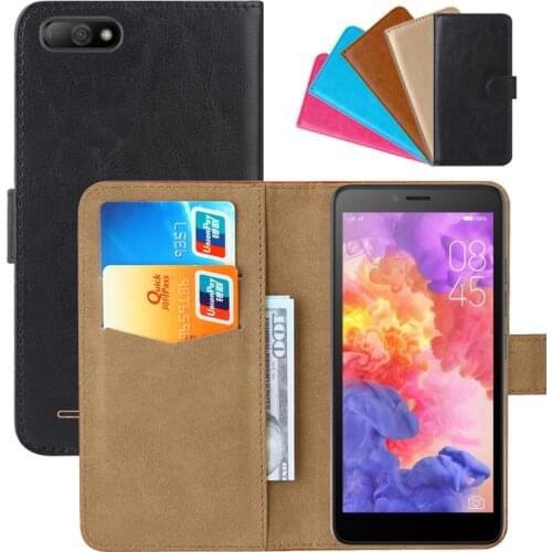 Luxury Wallet Case For Itel A52 Lite PU Leather Retro Flip Cover Magnetic Fashion Cases Strap