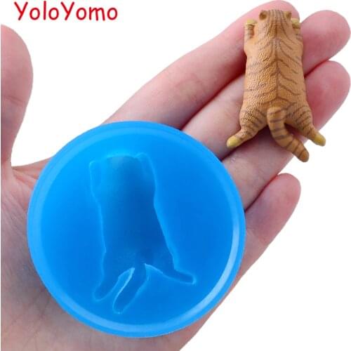 D567YL 38.1mm 3D Cat Silicone Mold - Animal Mold Sugarcraft Fondant Candy Chocolate Polymer Clay Resin Jewelry Making Charm