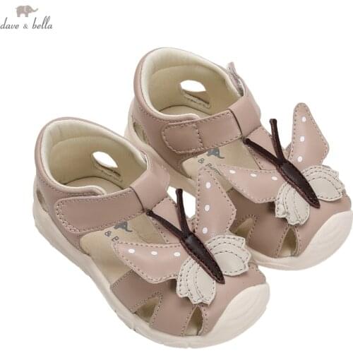 DB16529 Dave Bella summer fashion baby girls cartoon sandals new born infant shoes girl sandals cute shoes