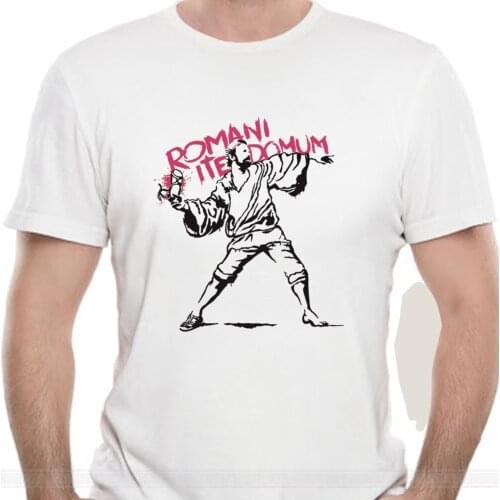 Mens T-Shirt Romani Ite Domum Monty Python T Shirts Tee Short Sleeve Spanish Inquisition Romans Domum Plus Size