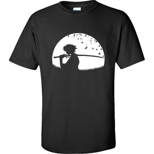 Occult Mugen Samurai Champloo Tshirt The Last Airbender Inuyasha Monster Hunter Tshirts Men Profile Japanese Tees Cotton Camisa