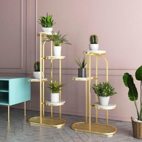 GY Balcony Multi-Layer Green Radish Iron Flower Rack Indoor Flower Rack Simple Floor-Standing Light Luxury