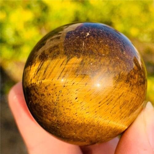30-35mm Natural Tiger Eyes Crystal Sphere Ball Gemstone Great for Meditation Home Decoration Chakra Reiki Stone