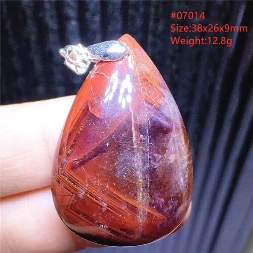 Natural Auralite 23 Purple Red Canada Pendant Rectangle 28x28x9mm For Women Necklace Fashion Stone AAAAA