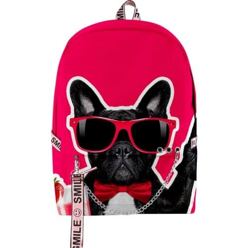 Lovely French Bulldog Men Women Backpack Fabric Oxford Waterproof Boys Girls Child School bag Travel Backpack Laptop Bag