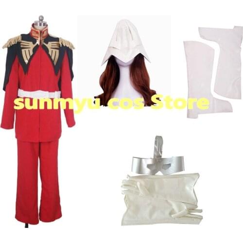 Mobile Suit Gundam Char Aznable Uniform Cosplay Costume,Custom Size Halloween Wholesale Good Quality