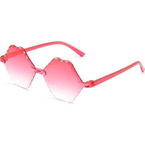 Fashion rimless Kids Sunglasses Boys Girls lips Sun Glasses UV Protection Classic Children Eyewear Lentes De Sol Gafas