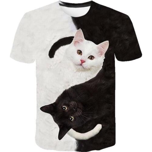 2021 summer fashion new civet reproduces 3D printing pattern mens cool casual short-sleeved T-shirt apparel