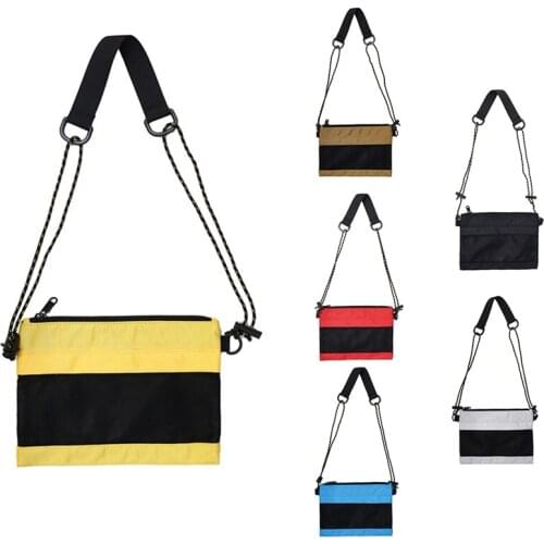 Mens Shoulder Bag Unisex Single Shoulder Diagonal Bag Fashion Trend Bag Outdoor Leisure Hit Color Cloth Bag