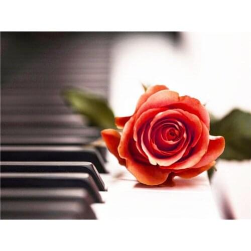 Flower Rose DIY Embroidery Cross Stitch Kits Craft Needlework Set Cotton Thread Printed Canvas Home Decoration For Living Room