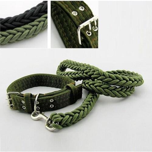 Pet Dog Collar And Leads Nylon Strong Safety Chain Traction Rope Pets Dog Collar Medium Dog Large Dogs Pet Supplies