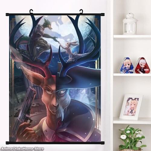 NEW Anime BEASTARS Legosi Louis Haru Jono Gouhin Wall Picture Poster Scroll Canvas Painting Wall Hanging Poster Holoday Gifts