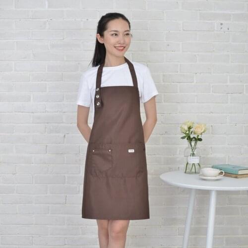 Durable, dirt-resistant, anti-fouling apron, coffee shop, tea shop, restaurant, sleeveless work clothes, simple and stylish