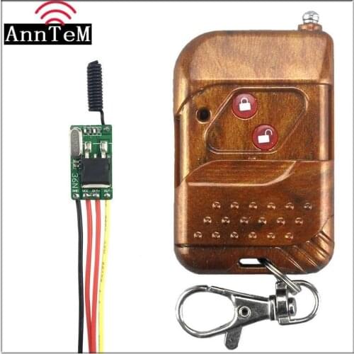 Wireless Remote Control Switch 433mhz rf Transmitter Receiver 6v 12v 24V Battery Power Mini Small Circuit Controller Module led