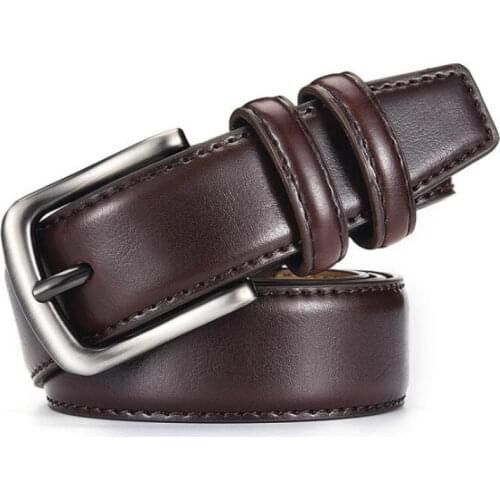 Luxury Mens Belt pin Buckle Genuine Leather cow Belts for Men Strap cinturones jeans waist ceinture pasek cinturon Male Metal
