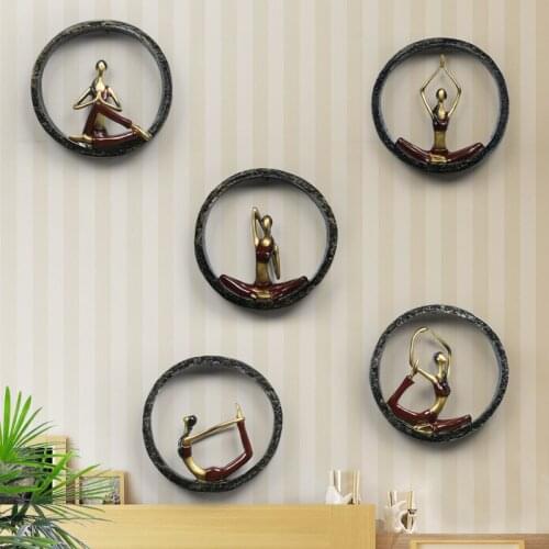 Modern Abstract Art Resin Yoga Pose Statue Yoga girl Wall hangings/Lady sculpture art deco,modern home accessories,Crafts