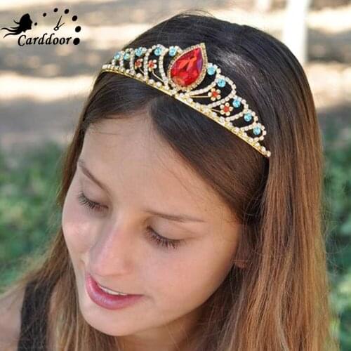 Carddoor Bridal Princess Crystal Tiaras Rhinestone Crown For Women Girl Wedding Birthday Prom Hair Accessories Hairbands