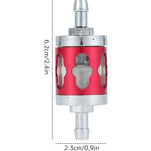 Universal Motorcycle Chrome Glass Inline Fuel Filter Gas Oil Diesel Washable