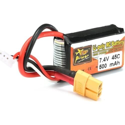 1pcs ZOP Power LiPo Battery 7.4V 500mAh 45C 2S XT60 Plug For RC Quadcopter Drone Helicopter Car Airplane