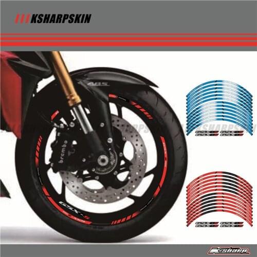 12 X Thick Edge Outer Rim Sticker Stripe Wheel Decals FIT SUZUKI GSXS1000 GSXS1000F 17
