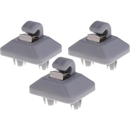3pcs Gray Sun Visor Clip Hook Bracket For Audi A4L Q5 A5 Q3 12-17 A6 8U0857562