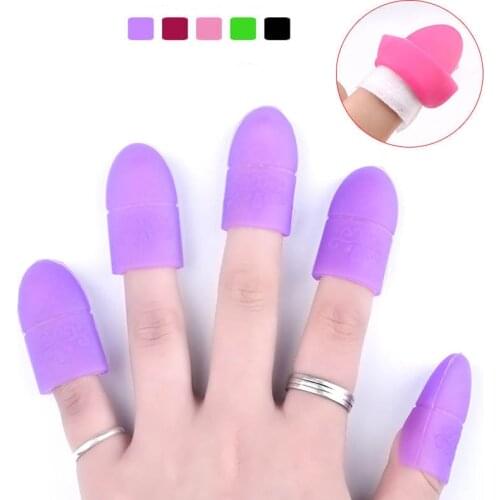 5pcs Remover Wraps Silica gel Nail Polish Remover Clip Nail Art Soak Off Cap Nail Degreaser Cleaner Tips For Fingers Tools
