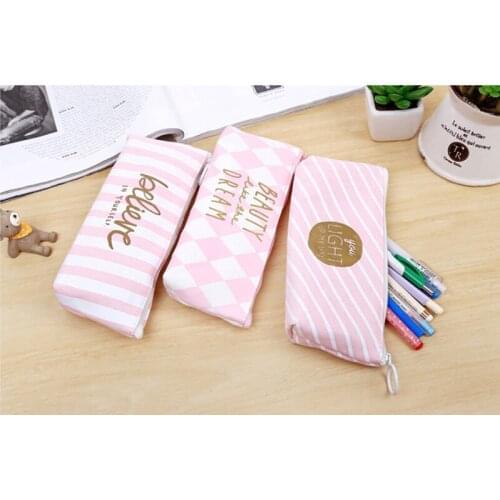 Large-capacity pencil box canvas multifunctional student school pencil box supplies pencil bag student box pencil bag stationery