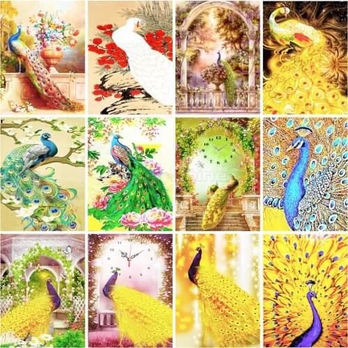 EverShine Diamond Painting 5D Peacock Cross Stitch Diamond Art Animals Embroidery Mosaic Sale Handicraft Art Hobby Wall Decor