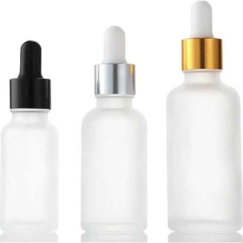 12 x Frost glass dropper bottle for E Liquid Dropper Vials With Pipette For Cosmetic Perfume Essential Oil 100ml 50ml 30ml10ml