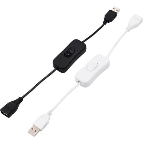 28cm Woopower Copper Material USB Cable Male To Female Switch ON OFF Cable Toggle LED Lamp Power Line Adapter Dropshipping