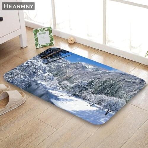 Nice Snow Scene Doormat Outdoor Floor Mat Home Creative Mat Super Soft Absorbent Bathroom Door Entrance Mat 40X60cm,50x80cm