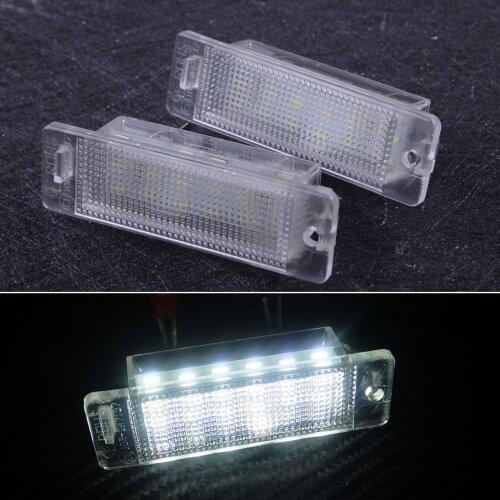 Beler 12-30V 2.8W 2pcs White LED Number License Plate Light Lamp Fit For Opel Astra-F Calibra 1992 1993 1994 1995 1996 1997