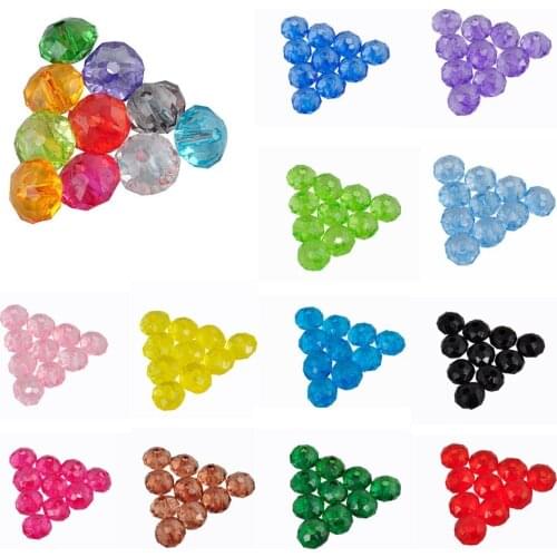 LNRRABC 6*4MM 300 pcs DIY Facted Round Acrylic Spacer Loose Beads For Necklace Bracelet Seed Beads Charms bisuteria Jewelry