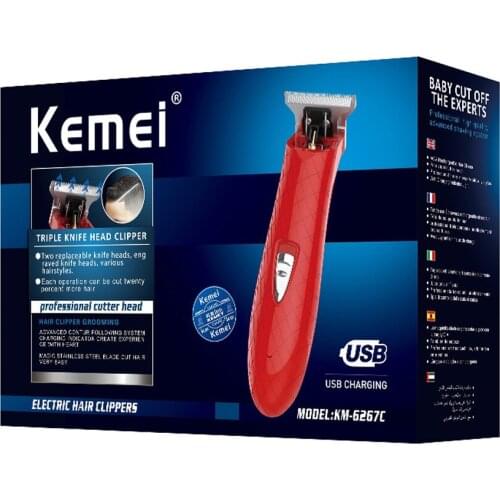 Powerful Clipper Kemei 0mm Baldheaded for Men Grooming Wireless Hair Cutting Machine Trimmer Barber Shop Detail Skeletons Shaver