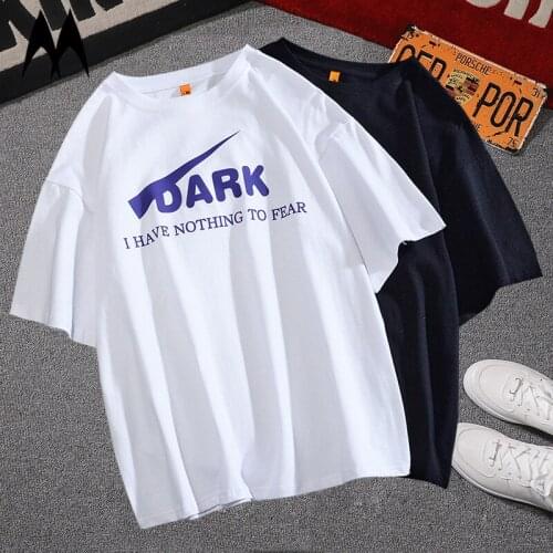 2021 Men T-shirt Casual Simple Short Sleeve Street Trend Hip Hop T-shirt Mens Summer Letter Short Sleeve Harajuku Men Clothing