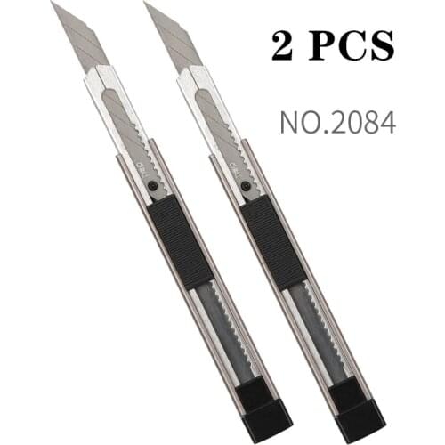 2 pieces Deli 2084 high quality art knife portable warehouse express knife paper cutter cute mini manual paper cutter