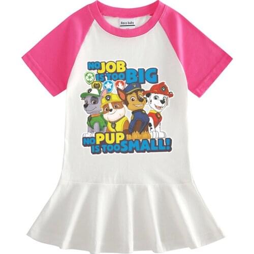 PAW PATROL Baby Girls Dress Summer Party Princess Cartoon Childrens Clothing Tutu Cute Hot Designs Kids Girls Dress