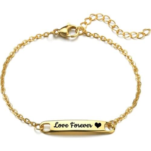 Engrave Custom Baby Bracelets Gold Stainless Steel Name Personalized Gifts for Girl&Boy Children Nameplated Bracelet Wristband