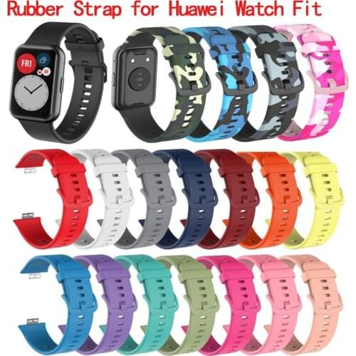 Rubber Strap for Huawei Watch Fit Smart WatchBand for Huawei Watch Fit Bracelet Accessories High Quality Replacement Sport Band